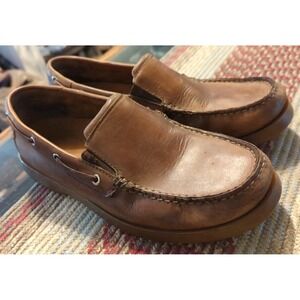 Vintage Slip On Seapoint Bass Brown Leather Loafers Men's Size 8.5 M